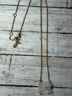 Lucky Brand 3 Stone Necklace 10"